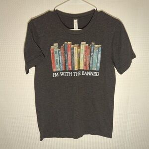 Gray Kids T-Shirt with Book Graphic